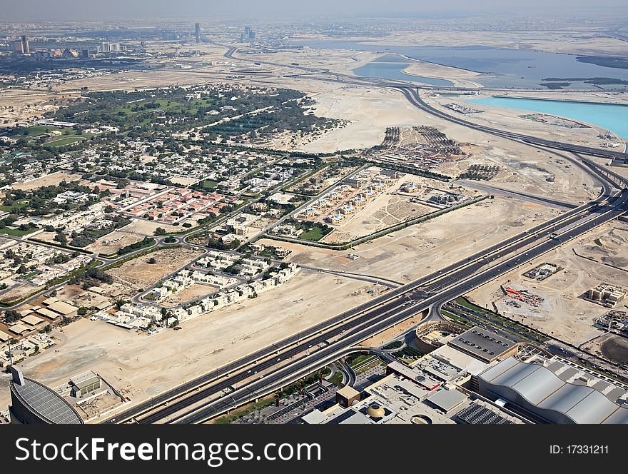 Dubai. UAE. View from the lookout Burj Khalifa.