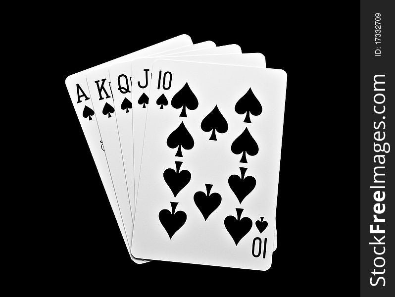 Playing cards on a dark background. Playing cards on a dark background