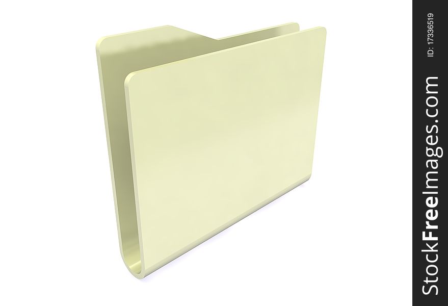 Yellow folder paper icon on white background. Yellow folder paper icon on white background