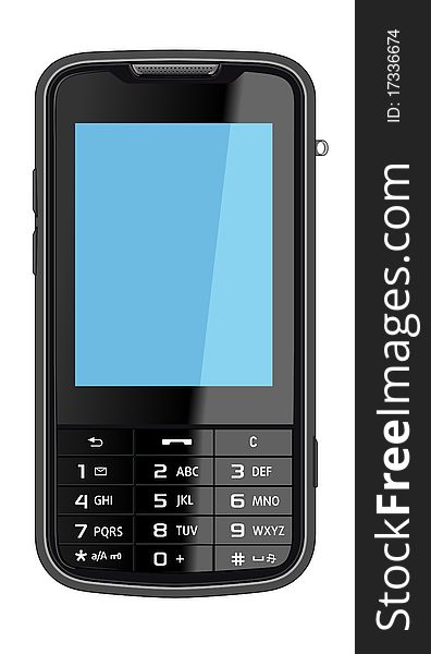 Modern isolated black vector mobile