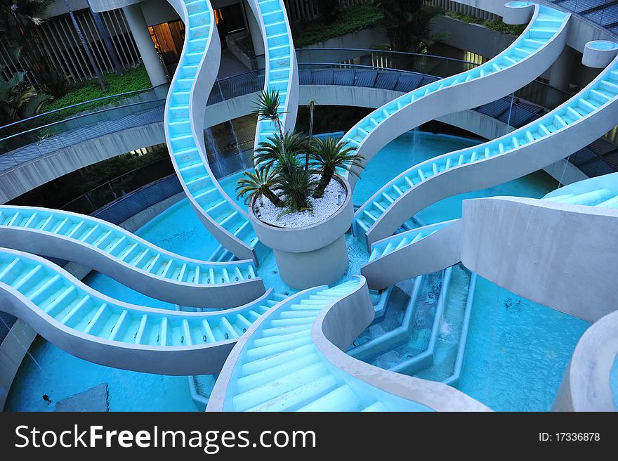 Spiralling Water Feature