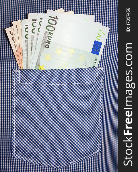 Euro money in your pocket