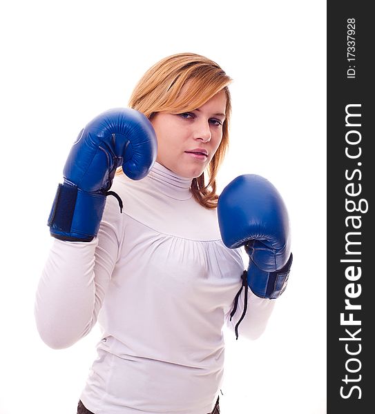Girl In Boxing Gloves