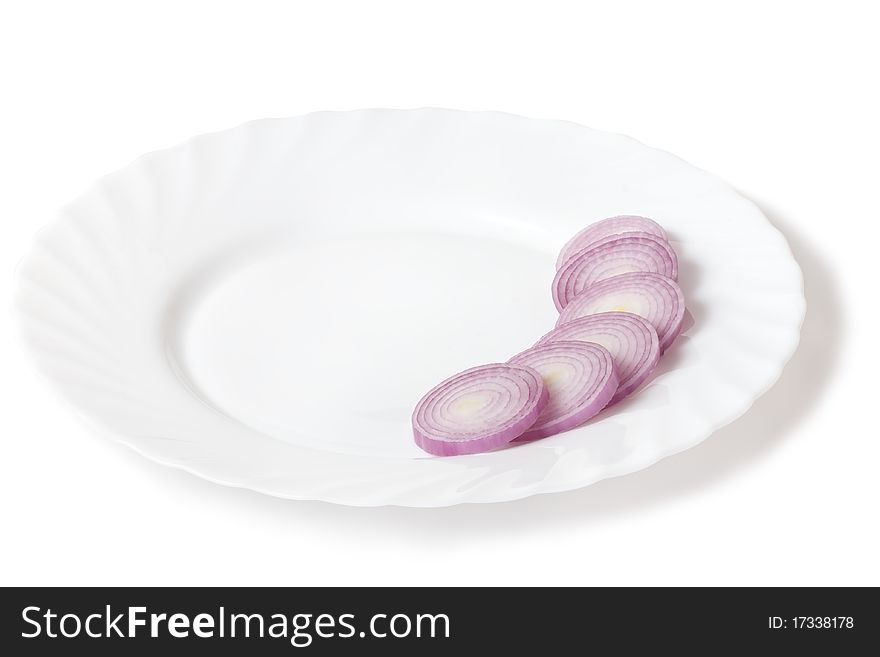 Onion rings on a white plate