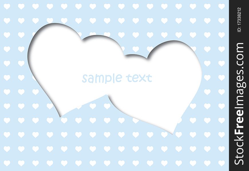 Love greeting card with place for your sample text