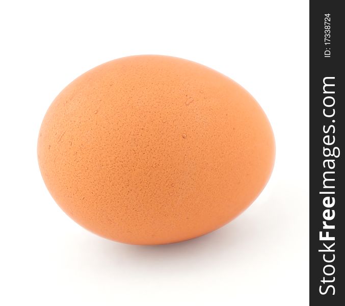 Close up of egg on white background with clipping path.