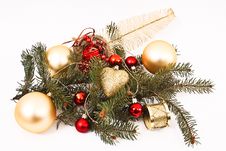 Gold Christmas Baubles Royalty Free Stock Photo Gold Christmas Baubles Royalty Free Stock Photo