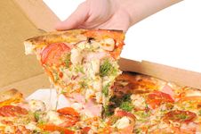 Pizza In A Box And Slice Of Pizza Royalty Free Stock Photos Pizza In A Box And Slice Of Pizza Royalty Free Stock Photos