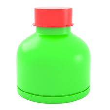 Green Plastic Bottle Royalty Free Stock Photos