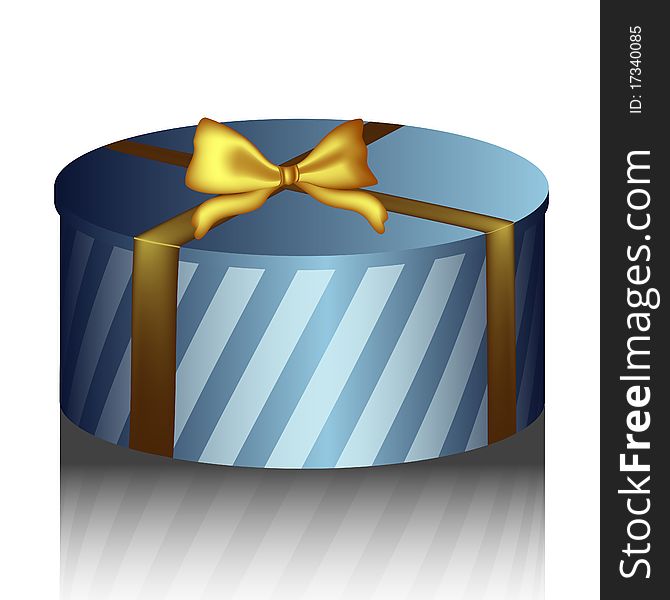 Realistic gift box illustration on white background