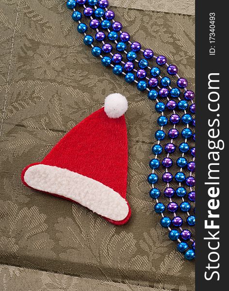 Christmas Santa Hat Decoration With Beads