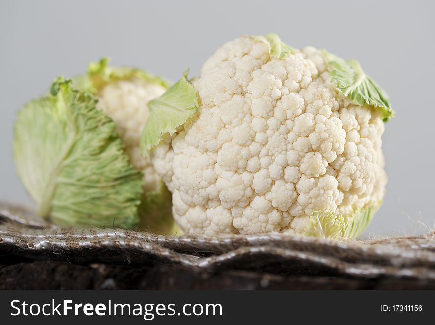 Fresh clean organic cauliflower head