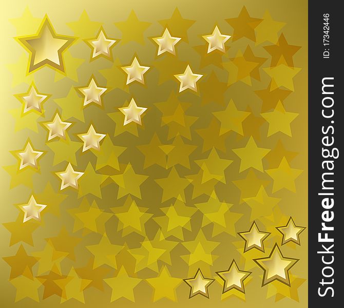 Abstract Background With Gold Stars