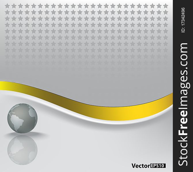 Abstract Background With Grey Globe