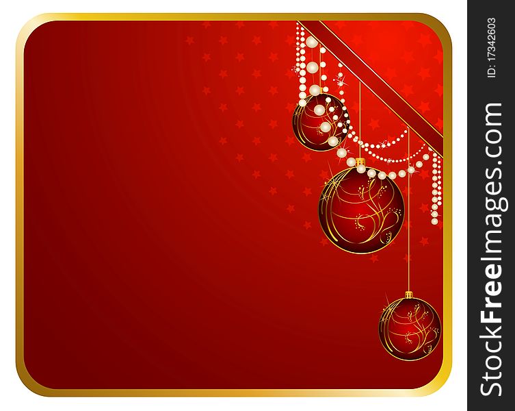 beautiful christmas background with bolls