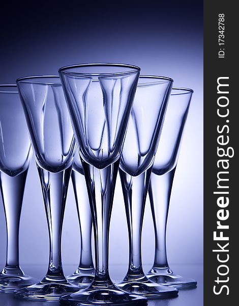 Photo of glassware with backlight