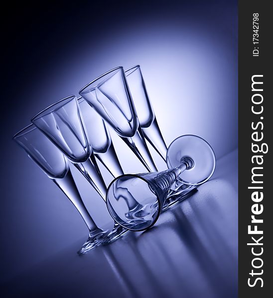 Photo of glassware with backlight