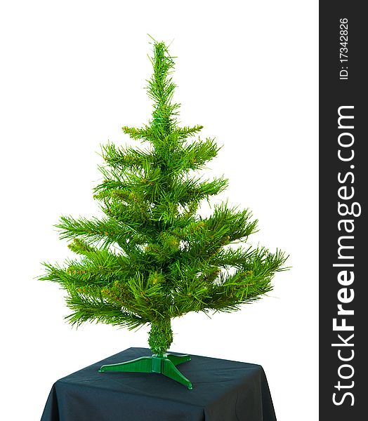 Artificial christmas tree isolated on white background. Artificial christmas tree isolated on white background