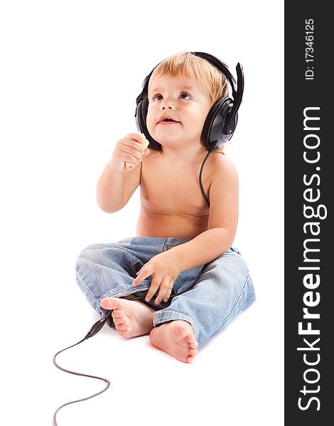 Child with headphones