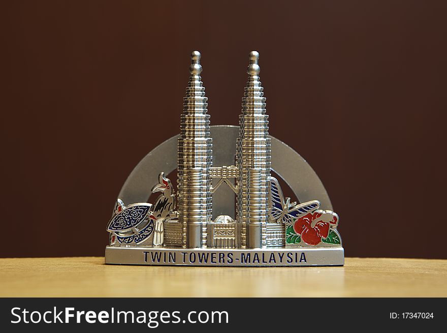 Twin towers is a souvenir from Malaysia