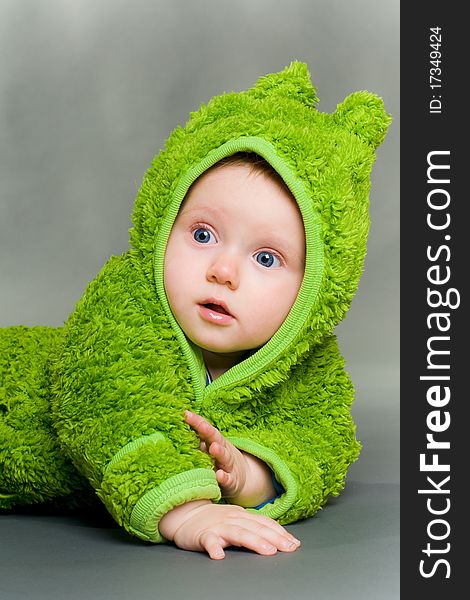 Baby In A Frog Outfit