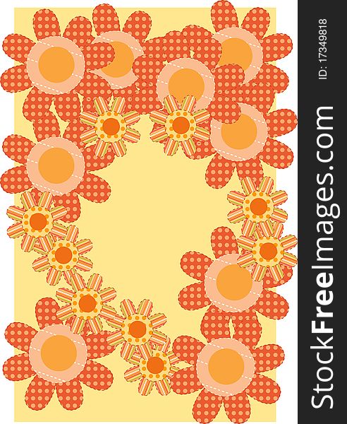 Flower pattern on warm tone