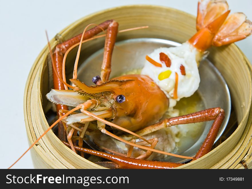 Chinese steamed dimsum in bamboo containers traditional cuisine. Chinese steamed dimsum in bamboo containers traditional cuisine