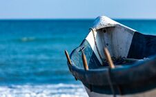 Fishing Boat Waiting For Launch Stock Photos