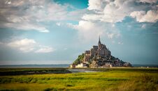 Mont Saint-Michel In Normandy Stock Photo