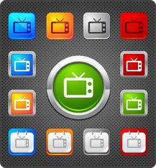 Glitz Icons - Old Television Royalty Free Stock Images