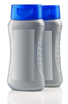 Gray Bottles Of Shampoo Royalty Free Stock Images Gray Bottles Of Shampoo Royalty Free Stock Images