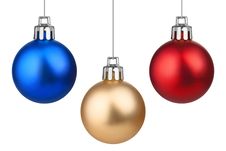 Three Xmas Baubles Stock Photos Three Xmas Baubles Stock Photos