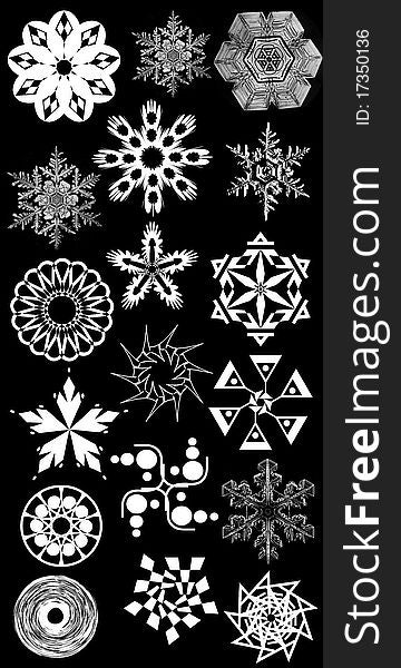 Snowflakes vector set