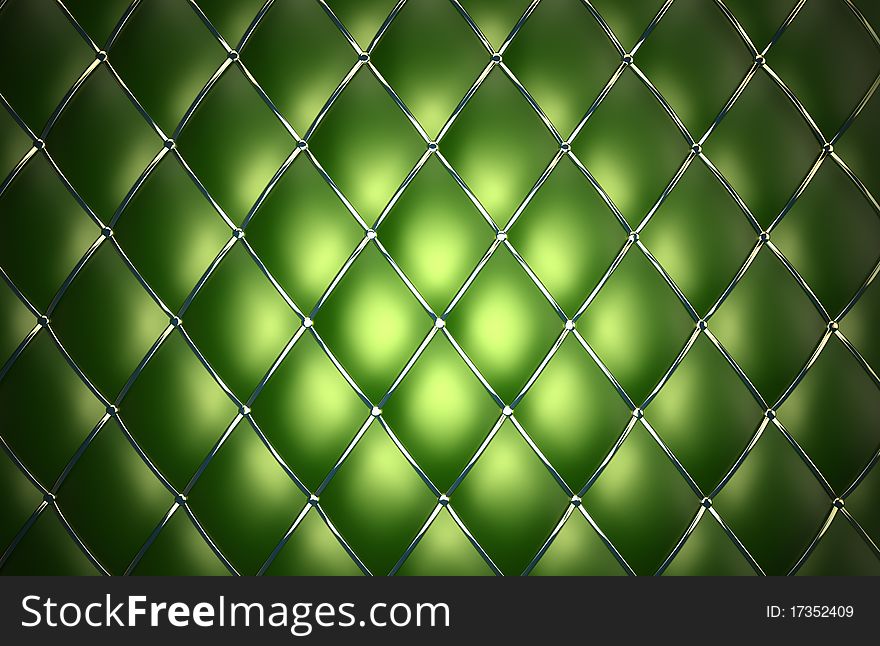 Green Genuine Leather Pattern
