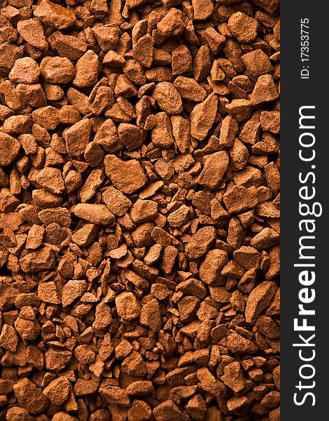 Closeup background of Instant coffee