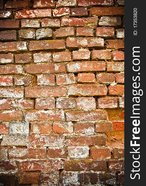 Close up background of the brick structure