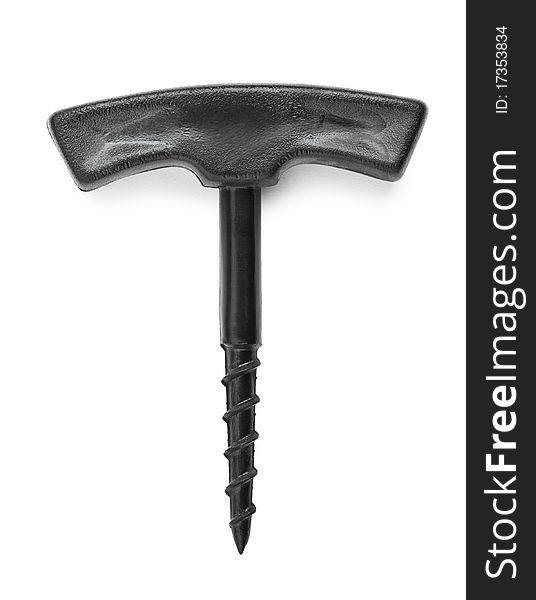 Black Corkscrew Isolated