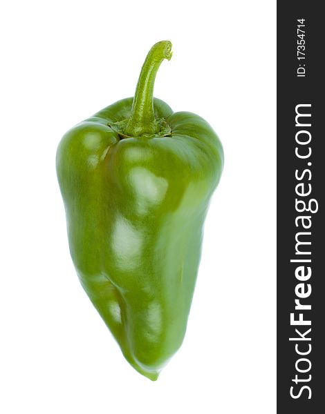 Green pepper isolated on white background