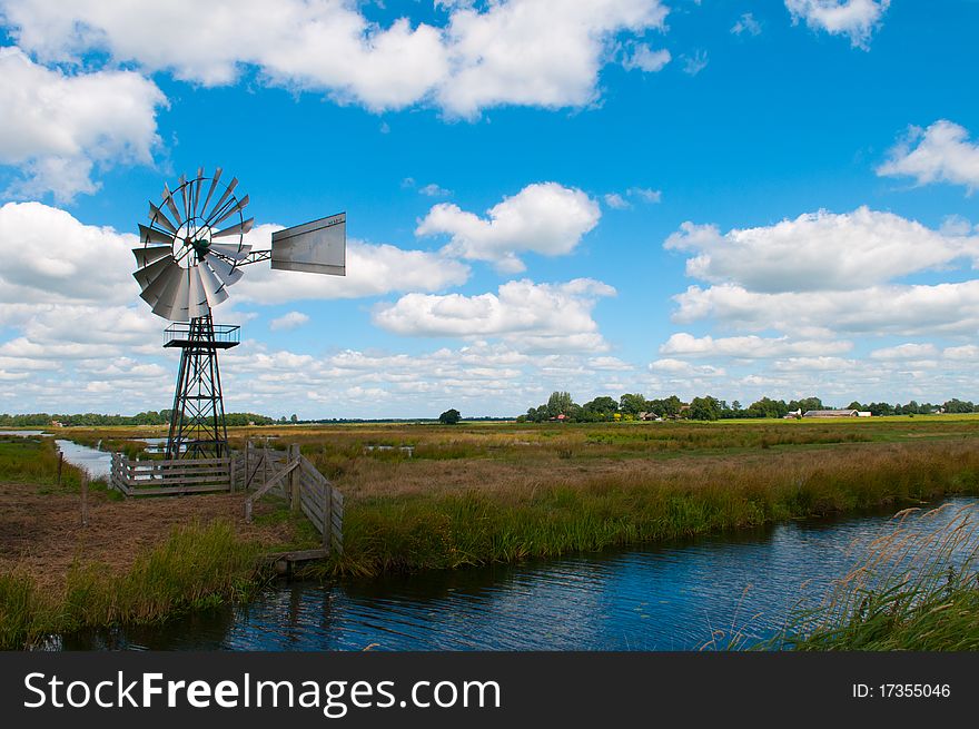 Old Fashioned Country Windmill