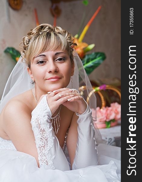 Portrait of the young beautyful bride