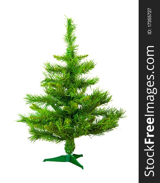 Artificial christmas tree isolated on white background. Artificial christmas tree isolated on white background