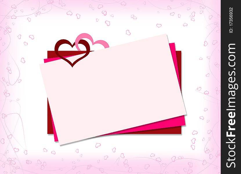 Valentine card as a confession of love