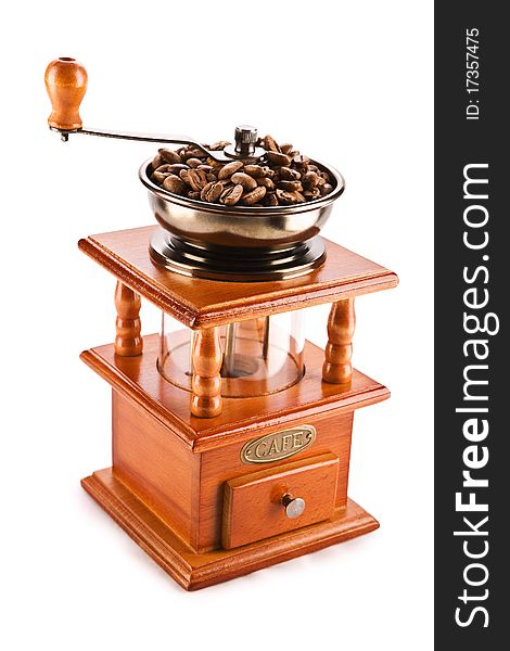 Old Coffee Mill Isolated
