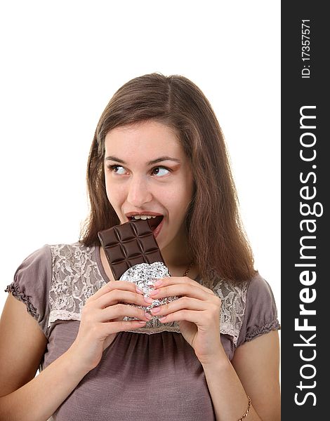 Woman Eat Chocolate