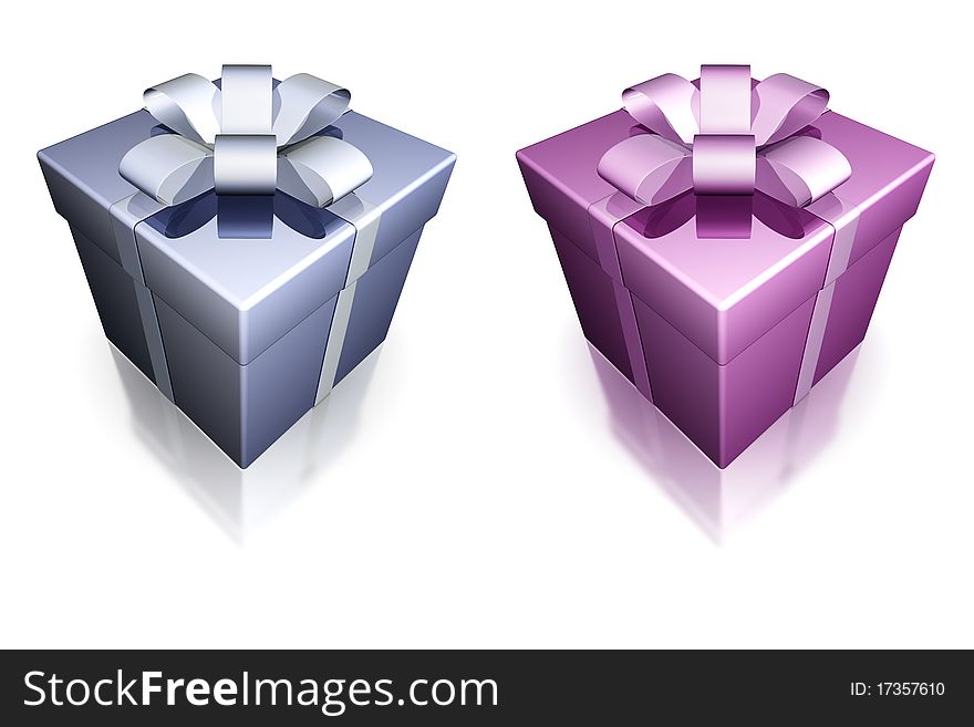 Pink Und Silver Gift Boxes