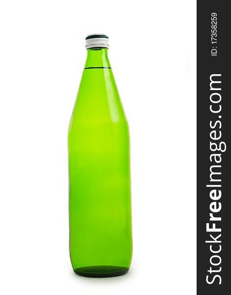 Green bottle  isolated on white background. Green bottle  isolated on white background