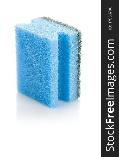 Blue Sponge Isolated