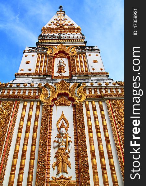 A photo of architecture buddhist stupa in thai