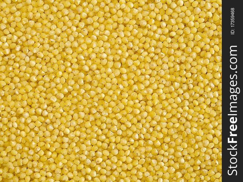 Background of texture of millet groats