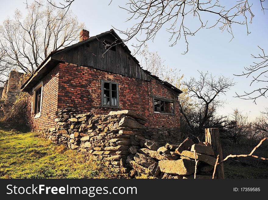 Abandoned house in Lindenfeld, near Caransebes, Romania. Lost village.